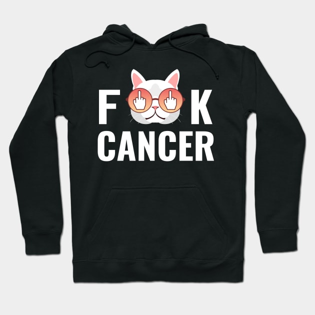 Fuck Cancer - Cat Hoodie by sqwear